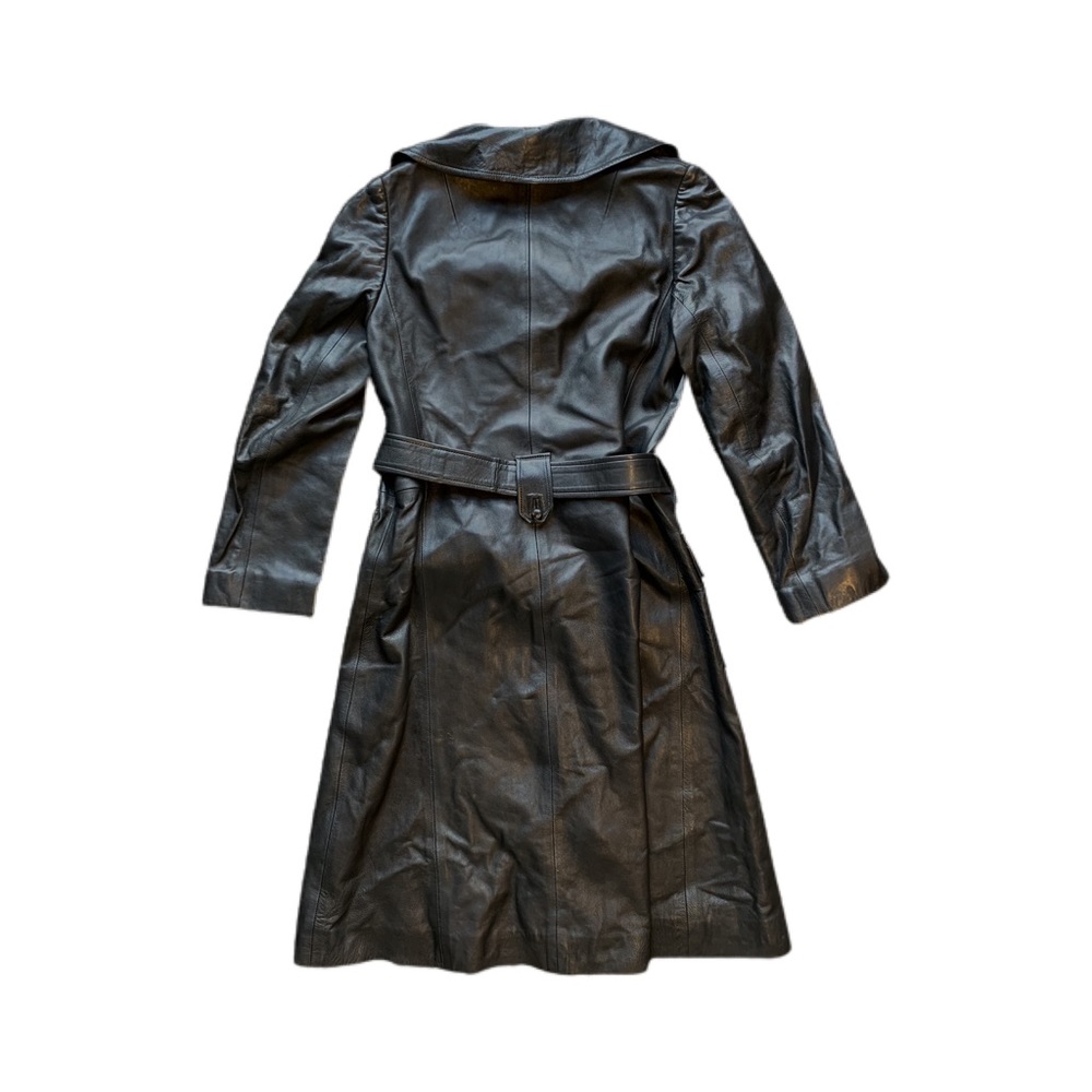 Genuine Leather Trench Coat - Picture 3 of 3